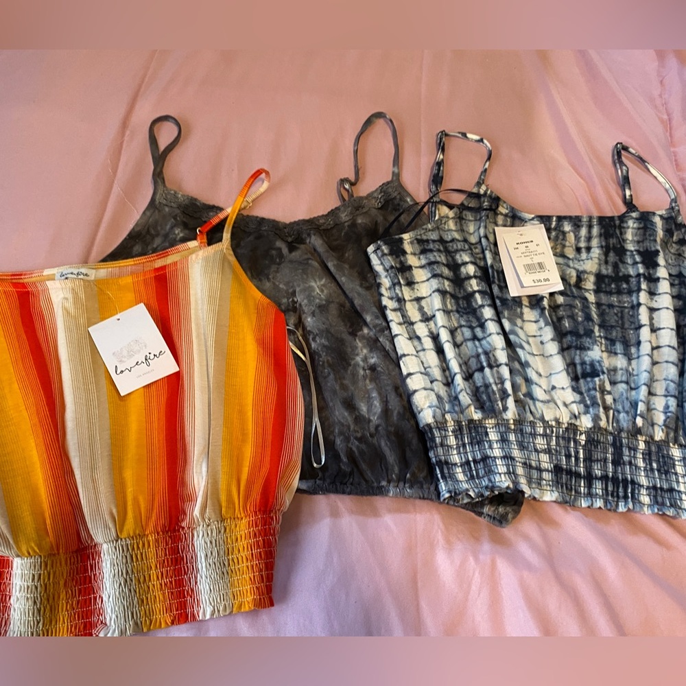 3 CAMISOLE TOP TANK BUNDLE NEW WITH TAGS ALL SIZE LARGE